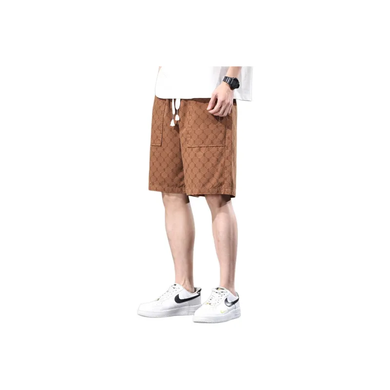 Tonlion Casual Shorts Unisex Brown-0