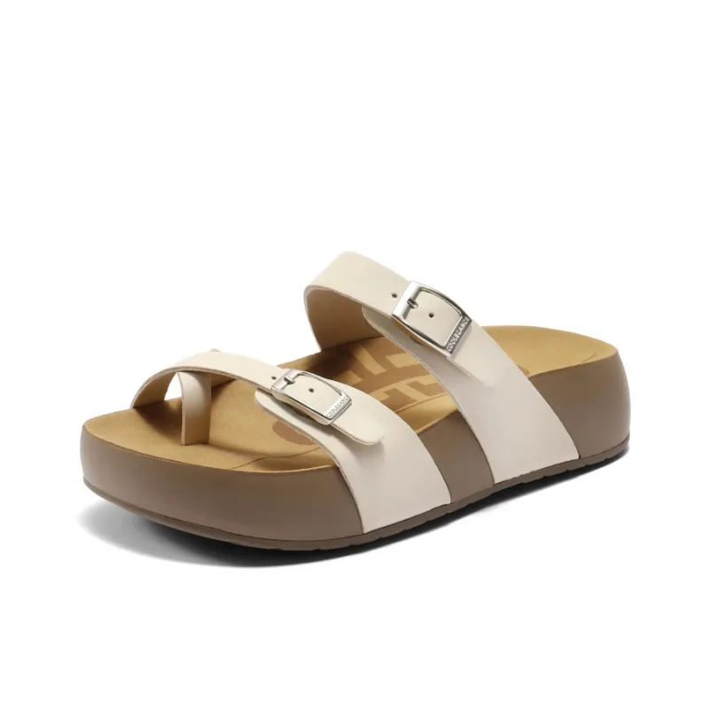 BELLE Slide Slippers Women's Yellow/Gray/Ecru-11