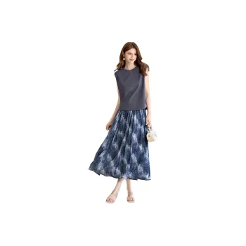 TOUCH Skirt Set Women's Dark Gray Blue Ink Blue