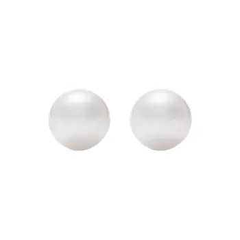 TASAKI 18K White Gold Earrings Women's Silver