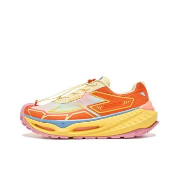 QIAODAN Dry Abrasion Resistant Slip Resistant Low Top Casual Running Shoes Men's Orange Yellow