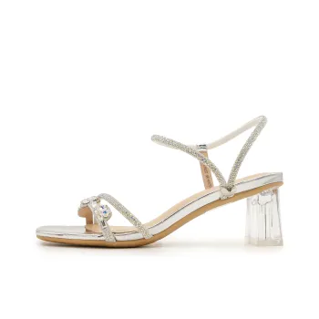 FED One Strap Sandals 5.5cm Women's Silver
