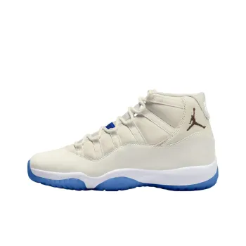 Jordan Air Jordan 11 Retro Anti Slip Wear Resistant High Top Vintage Basketball Shoes Men's White Blue
