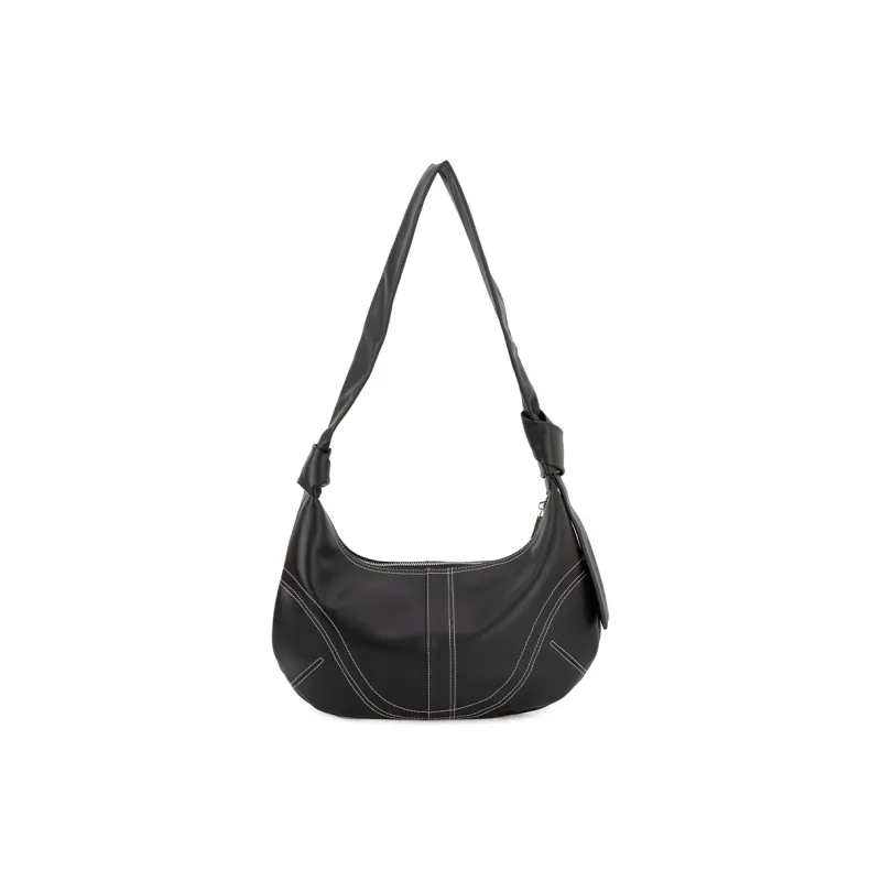 VENOF Cow Leather Crossbody Underarm Crescent Moon Dumpling Shoulder Bag Medium Size Women's Multicolor-3