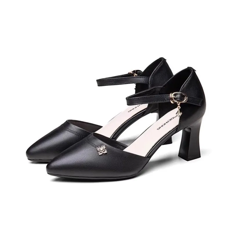 Spider King Block Heel High Heels Women's-7