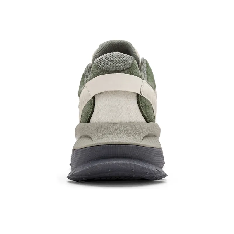 Dickies Vintage Minimalist Style Platform Low Top Chunky Sneakers Men's Dark Green Beige-3