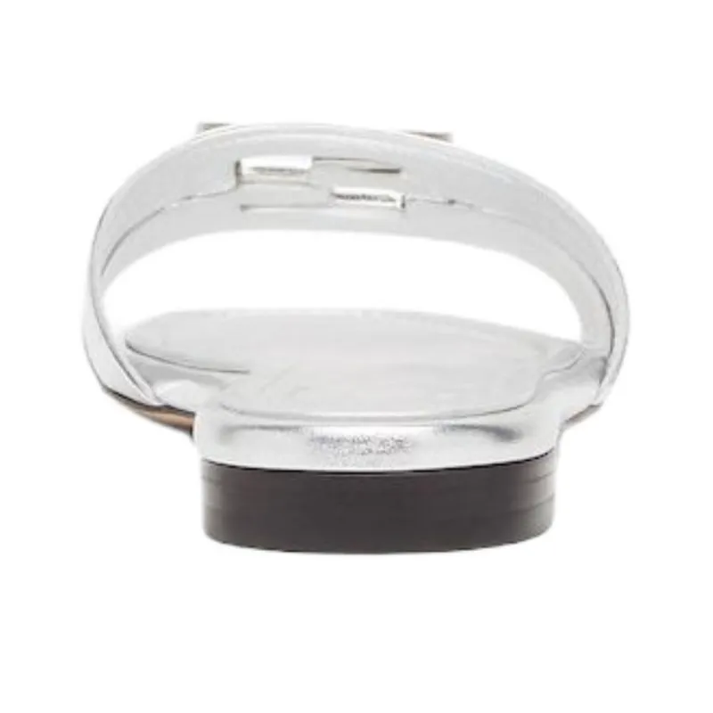 FENDI FFold Slide Slippers Women's Silver-4