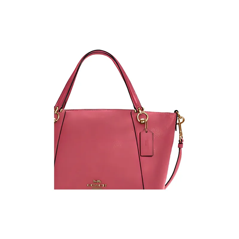 COACH Kacey Leather Shoulder Bag, Crossbody Bag, Dumpling Bag, Handbag Trumpets Women's Watermelon Red-3