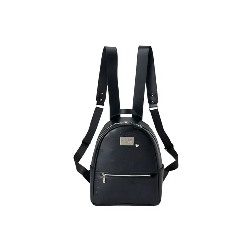 Sanrio Cow Leather Backpack Women's Black