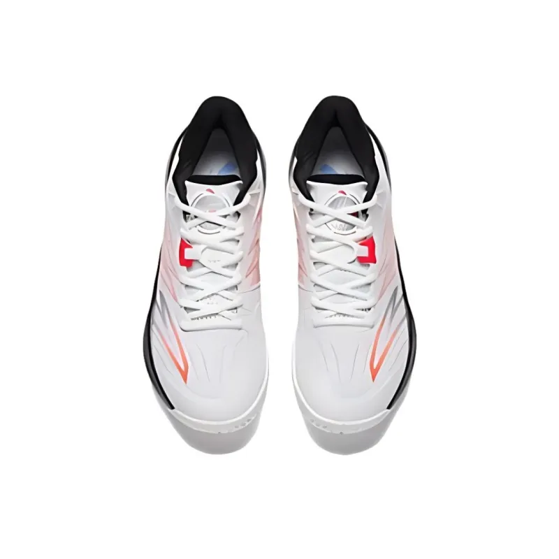 Anta Anti-Slip And Wear-Resistant Coverage Low-Top Badminton Shoes Men's White Red Black-2