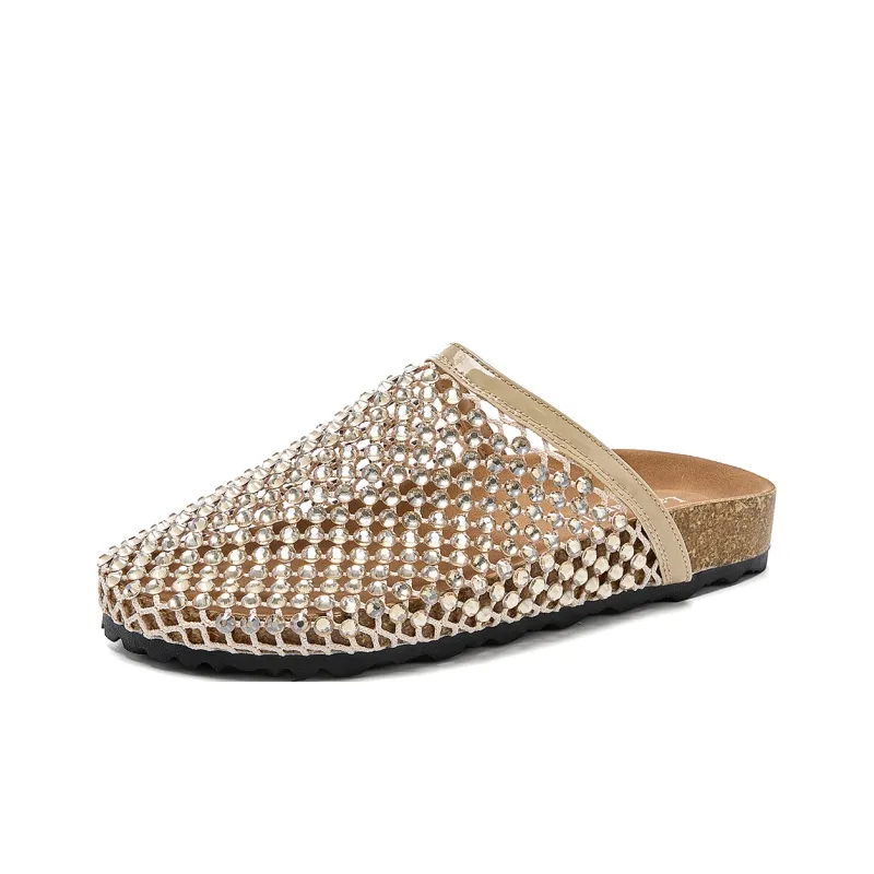 La Chapelle Abrasion Resistant Closed Toe Slippers Women's Gold-0