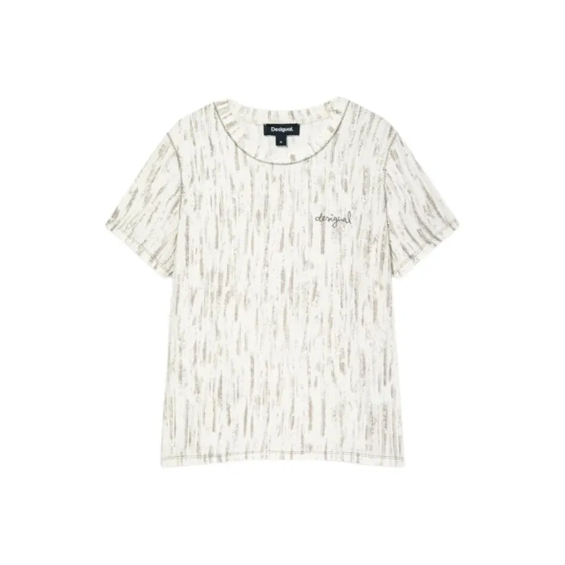 Desigual T Shirts Women's Ecru-0