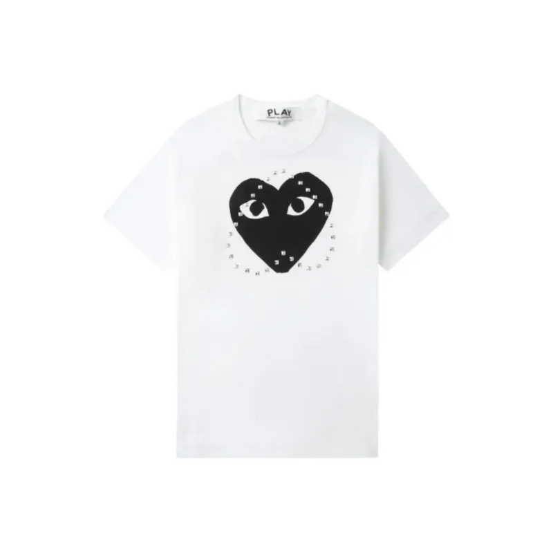 CDG Play T Shirts Unisex Black-0