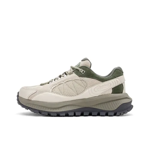 Dickies Vintage Minimalist Style FAIRY Low Top Chunky Sneakers Men's Dark Green Beige