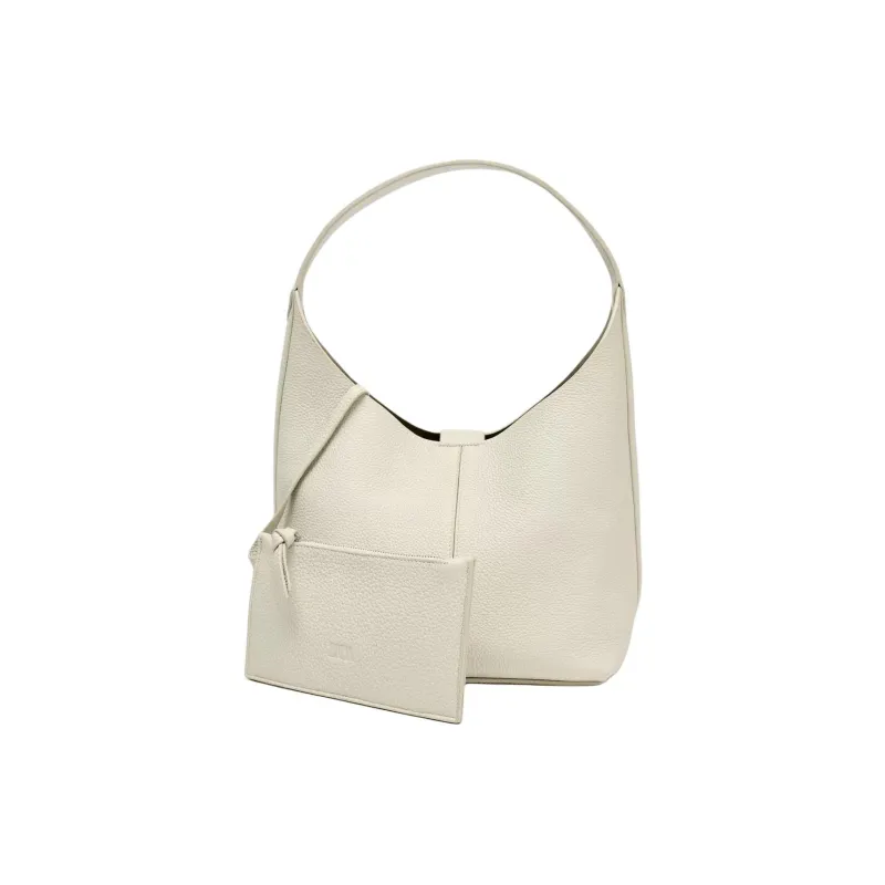 ZARA Cow Leather Bucket Bag, Handbag, Shoulder Bag Medium Size Women's Raw White-1