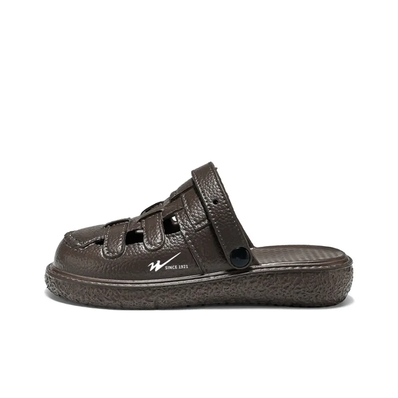 Binary EVA Quick Dry Closed Toe Slippers Women's Brown-0