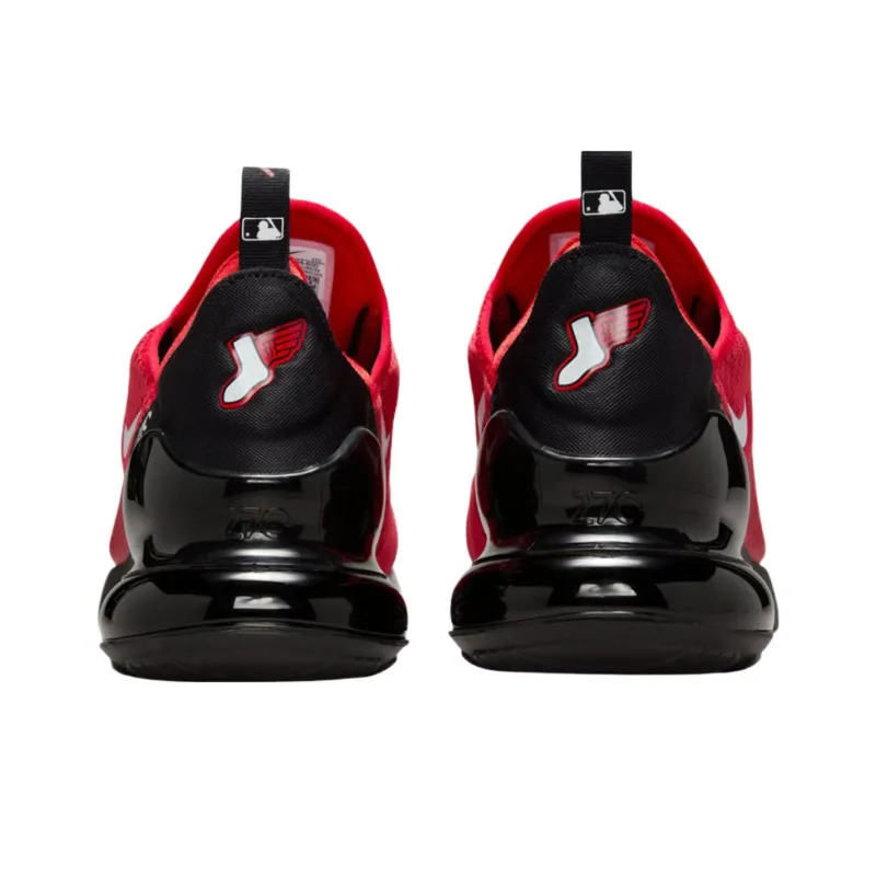 Nike Air Max 270 Anti Slip Wear Resistant Low Top Running Shoes Unisex Red Black-4