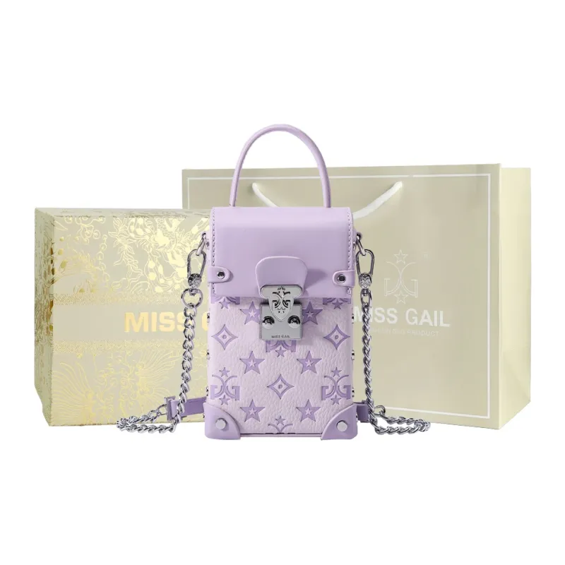 MISS GAIL Synthetic Leather Shoulder Bag, Crossbody Bag, Handbag Women's Purple-7
