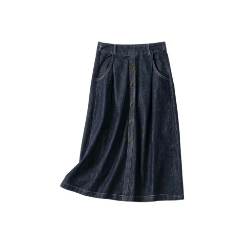 CHABER 여성 캐주얼 롱 스커트