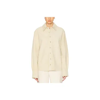 GRLFRND Leather Jacket Women's Beige