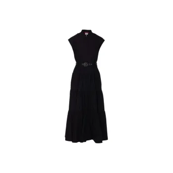 MaxMara Bario Collection Short Sleeved Dress Women's Black