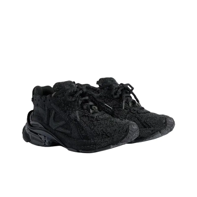 Balenciaga Runner Low Top Chunky Sneakers Men's Black-2