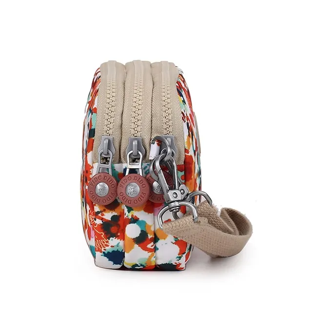 FIDO DIDO Oxford Small Square Bag Shoulder Bag, Crossbody Bag Women's Ink Splatter Flower-2