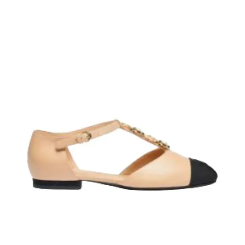 CHANEL 25P Spring Summer Casual Single Shoes Women's Beige-1