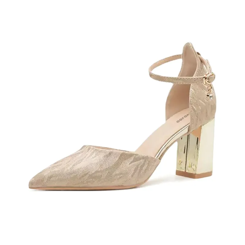 CVOJOO Chunky Heel High Heels 7cm Women's-5