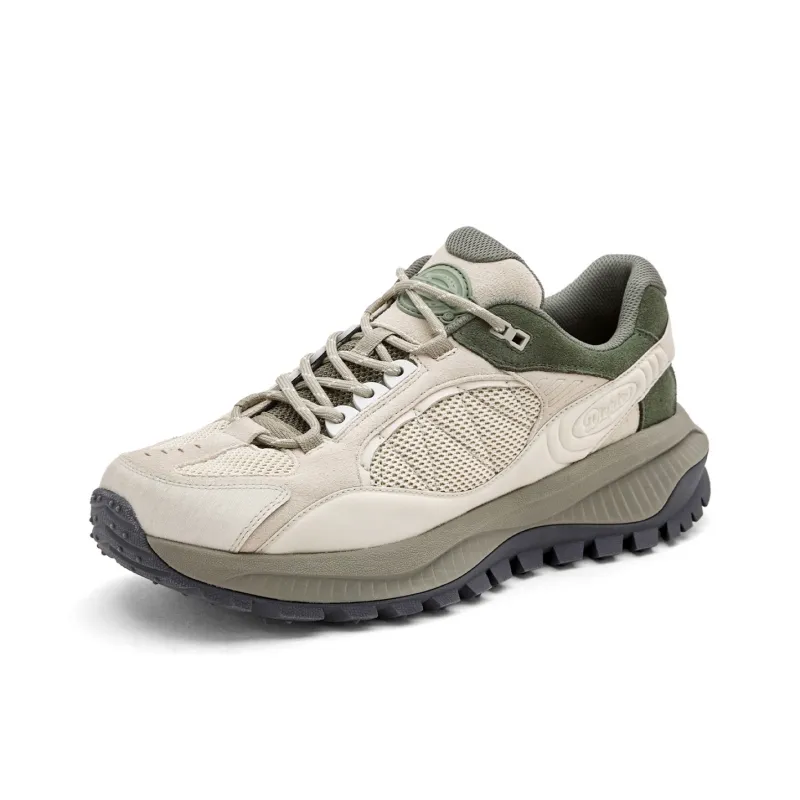Dickies Vintage Minimalist Style Platform Low Top Chunky Sneakers Men's Dark Green Beige-1