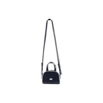 Crying Center PU Shoulder Bag, Crossbody Bag, Handbag Medium Size Women's Navy Blue