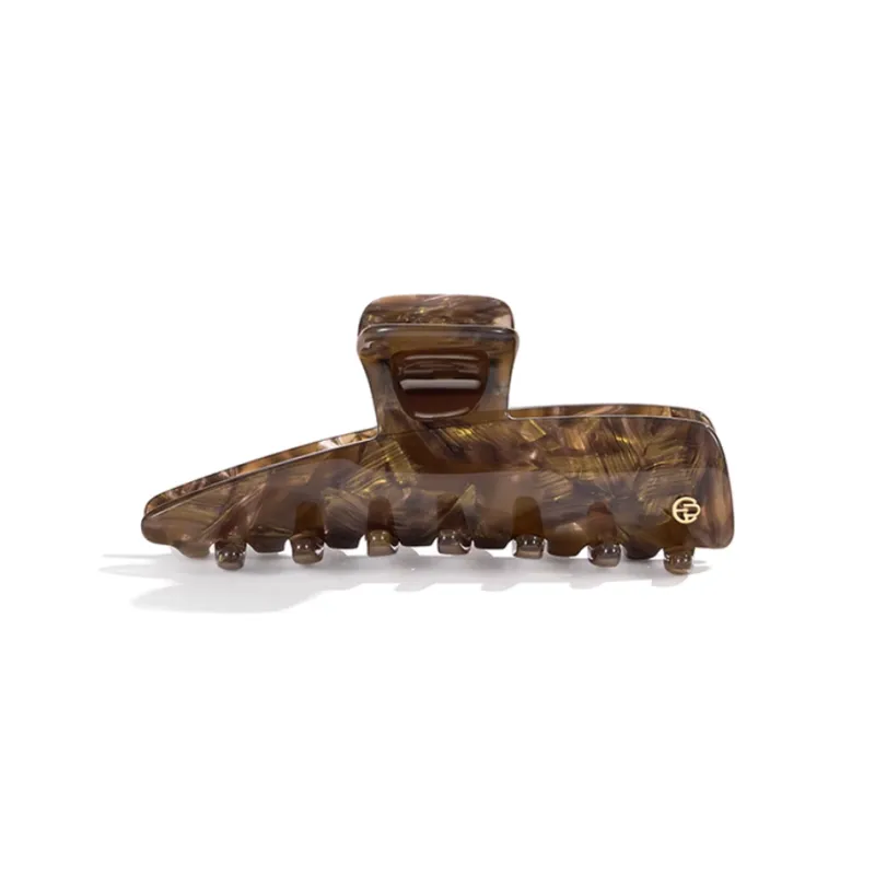EVITA PERONI Acetate Plate Hair Clips Women's Shimmering Brown-0