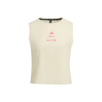 Adidas x LAIMEI,LIANMINGKUAN ClimacoolLES MILLS SS25 BEIJING TANK TOP Sport Vests Women's Ivory White