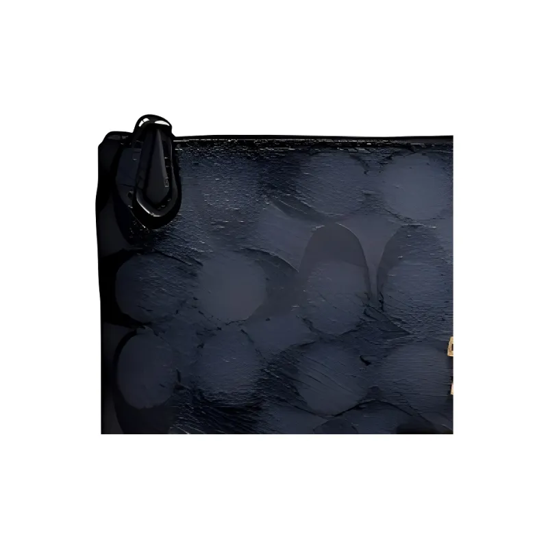 COACH Star Wars Collaboration Pouch Monogram Coated Canvas With Smooth Calfskin Clutch Men's Black-4