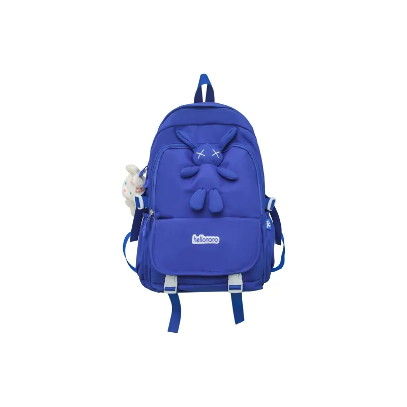 Wolfhorse Nylon Backpack Regular Unisex Black/White/Blue/Pink-14
