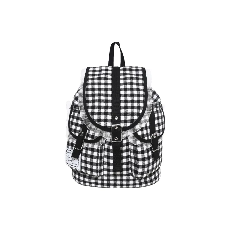 WXRX Cotton Backpack Women's Black-0