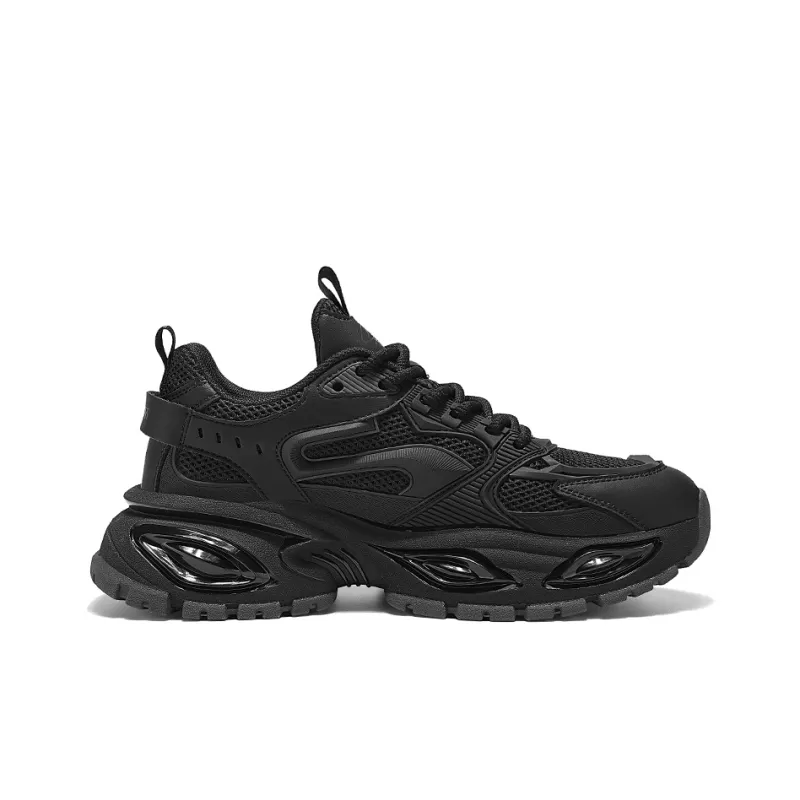 ZOIBBOE Chunky Sneakers Men Low Top Black, Gray-1