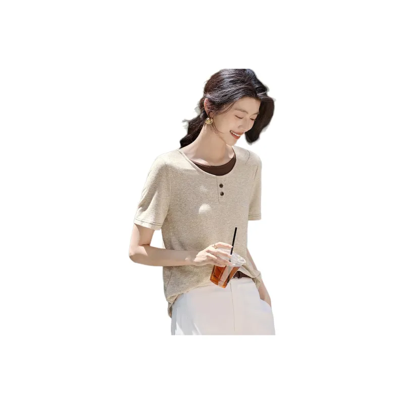 XWI T Shirts Women's Light Khaki-0