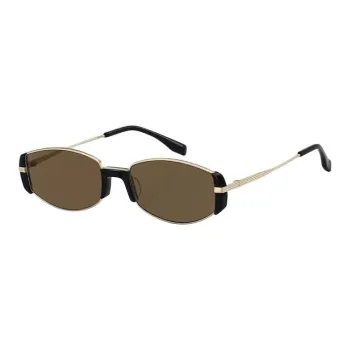 CAPONI Plate And Metal Irregular Shape Sunglasses Unisex Multicolor