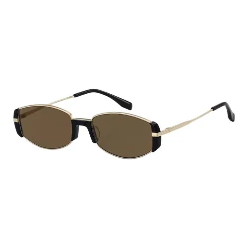 CAPONI Plate And Metal Irregular Shape Sunglasses Unisex Multicolor