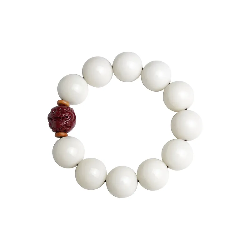 PINK U White Jade Bodhi Bracelets Unisex-0