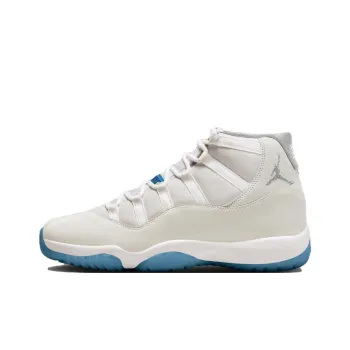 Jordan Air Jordan 11 Retro Anti Slip Wear Resistant High Top Vintage Basketball Shoes Men's White Blue