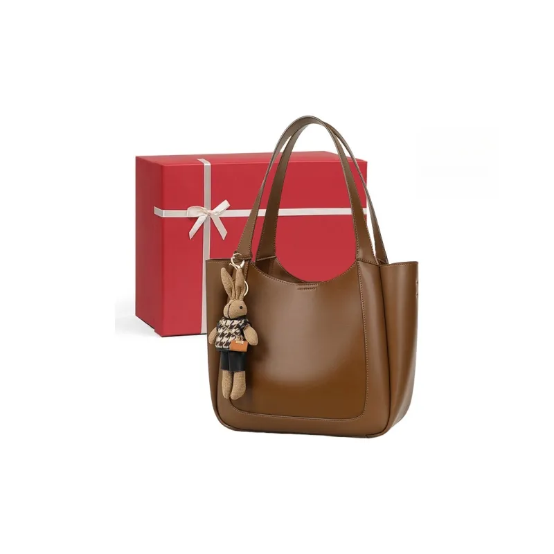 CNNCOO Cow Leather Shoulder Bag Women's Chocolate-0