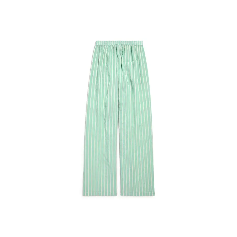 Balenciaga FW25 Pajama Pants Loose Fit Unisex Green-1
