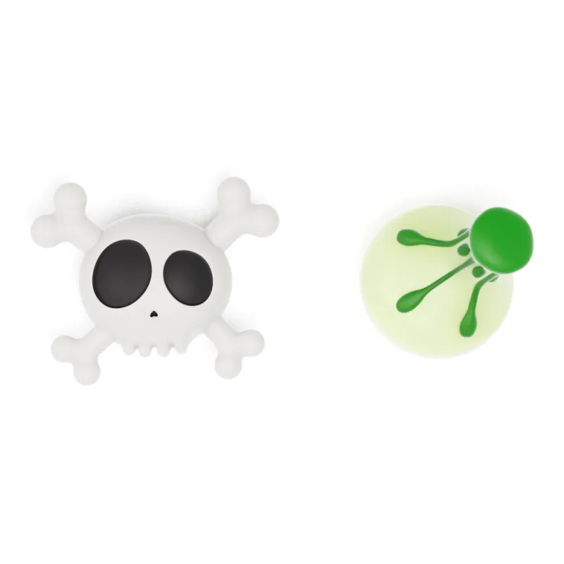 HelloSlippers Mr. Skully PVC Glow In The Dark Shoe Decorations Unisex-2
