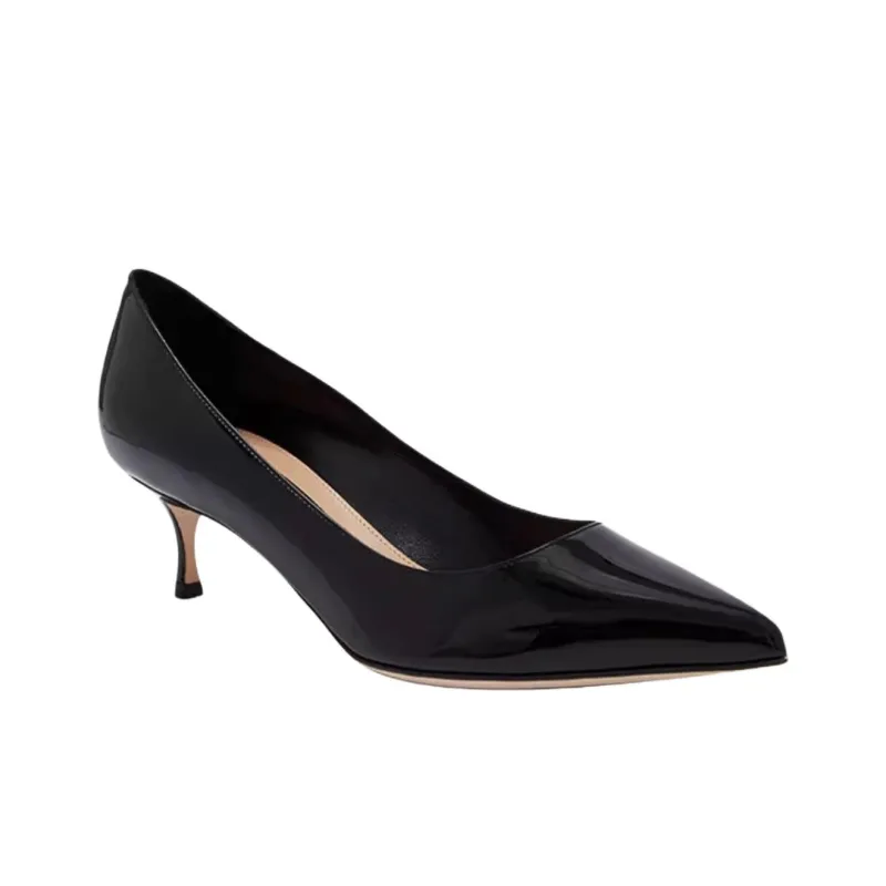 SERGIO ROSSI Godiva Slim Heel High Heels 5cm Women's Black-2