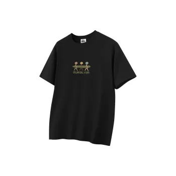 Quiksilver T Shirt Unisex Black White Gray