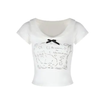 YGPRW T Shirts Women's White