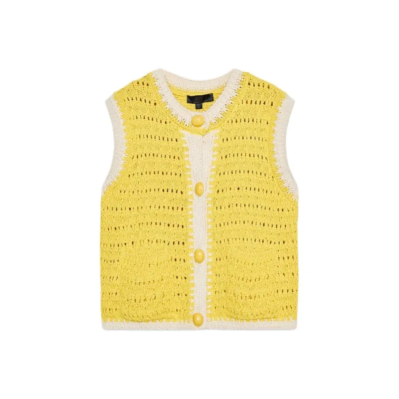 ZARA Tank Tops Women's Yellow-0