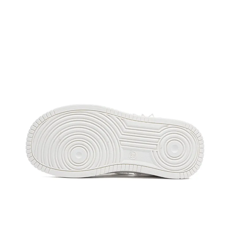 RENBEN Slip Resistant Shock Absorbers Low Top Skateboard Shoes Women's White Pink-4